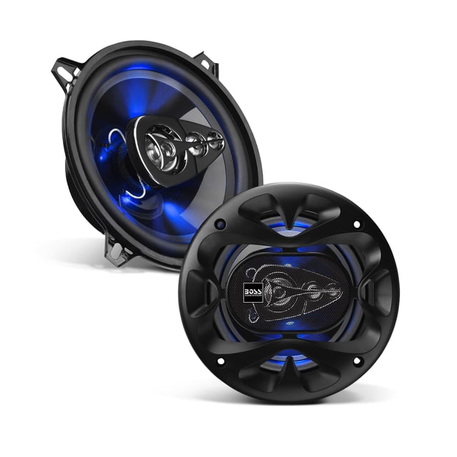 BOSS Audio Systems BE524 Rage Series Altavoces para puerta de coche de 5,25 pulgadas - 225 vatios (par), 4 vías, rango completo, coaxial, tweeters, se venden en pares, Bocinas para Carro