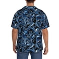 thumbnail image 3 of KLL Octopus Print Men's Shirt Short Sleeve Button Down Summer Cuba Beach Shirts-4X-Large, 3 of 5