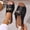 Black, variant on Women's Gold Chain Slide Sandals Faux Leather Non-Slip Comfortable Open Toe Beach Slippers Summer White 9.5