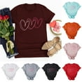 thumbnail image 5 of Utoimkio T Shirts for Women Valentine's Day Heart Print Shirts for Women Casual Loose Fit Summer Short Sleeve Tee Blouse Tops for Women, 5 of 5