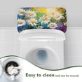 thumbnail image 4 of ZIATUBLE Daisy Toilet Tank Top Cover Oil Painting Toilet Lid Cover Dust Cover Soft Toilet Tank Cover Protector Toilet Tank Covers for Bathroom Replacement Toilet Tank Lid Covers, 4 of 5