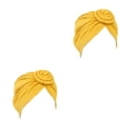 thumbnail image 1 of Minnieouse Turbante Nudo Estilo simple Hiyab interior Cubierta elástica Beanie Gorros lisos Gorros Bonnet para mujeres Accesorios de maquillaje Dorado Oro 2piezas Minnieouse CBP469144, 1 of 1