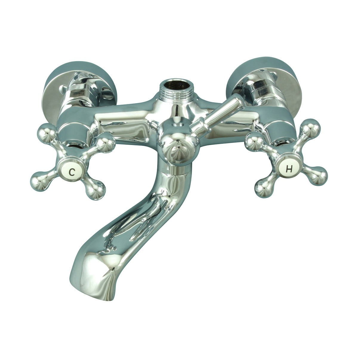 8" Three Lever Handle Tub Shower Faucet Bathroom Tap - Chrome bathtub Faucet| Renovators Supply