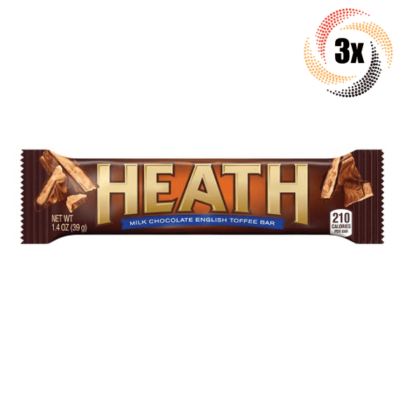 3x Bars Heath Milk Chocolate English Toffee Candy Bars | 1.4oz | Fast Shipping!