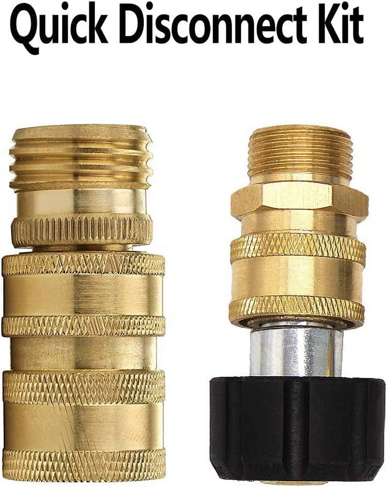 Pressure Washer Adapter Set, Quick Disconnect Kit, M22 14 mm Quick Connect Swivel to 3/8'' Quick Connect Fittings, 3/4" to Quick Release