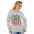 thumbnail image 3 of Xmas Dear Santa Its My Sister's Fault Unisex Plus Fleece Graphic Sweatshirt Brisco Brands 5X, 3 of 5