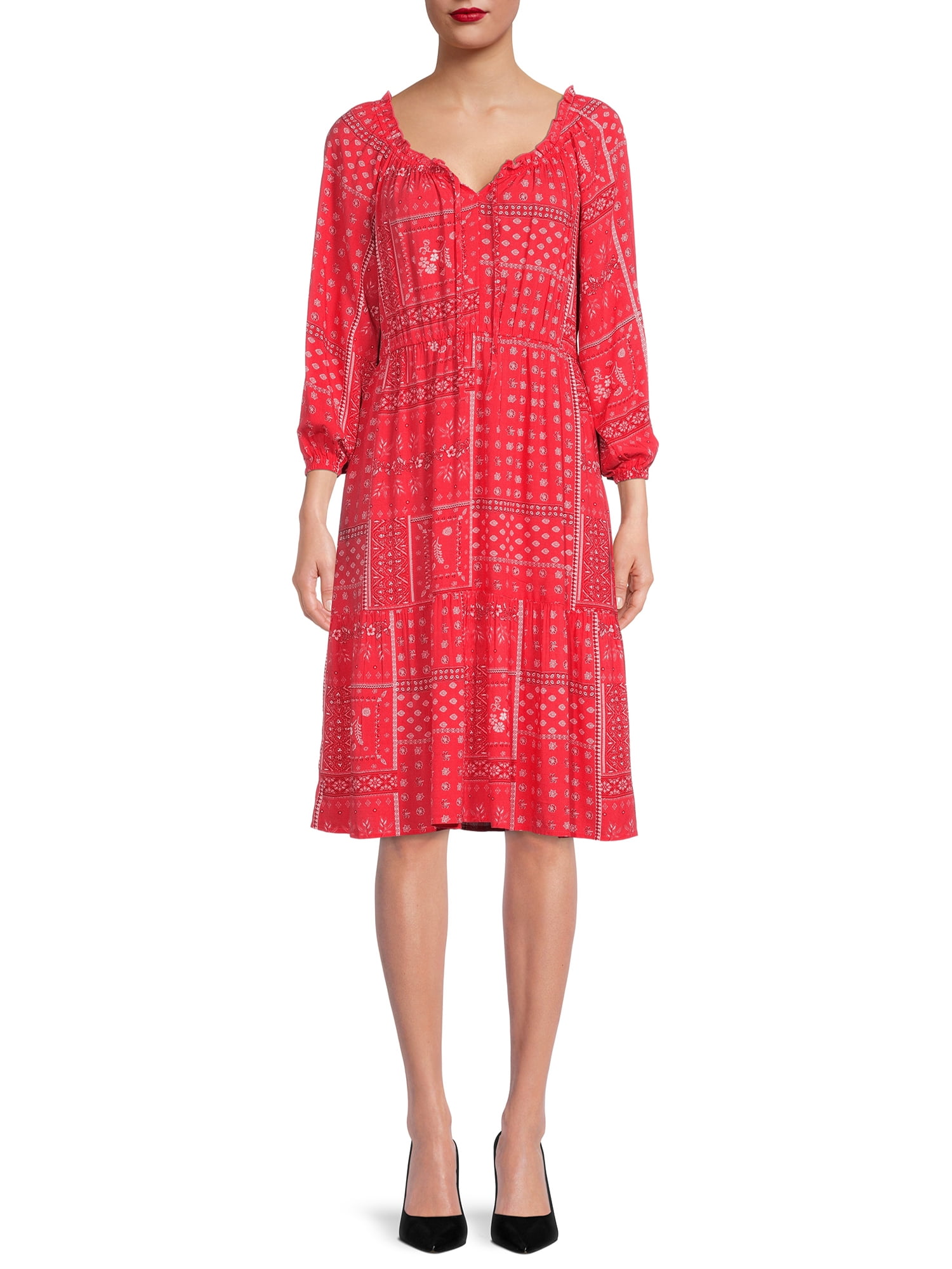BeachLunchLounge Women's Ruffle Keyhole Dress