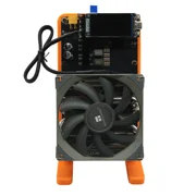 4.8TH/s Bitaxe NerdQaxe++ Bitcoin Lottery Miner with 4Pcs BM1370 ASIC Chip Home Solo Mining BTC Miner Open-source Crypto Lotto Machine,Black Stand