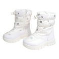 thumbnail image 6 of Quealent Boys Girls Winter Snow Boots Slip Resistant Outdoor Cold Weather Boots with Faux Furry Lining White for Size 12, 6 of 6