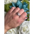 thumbnail image 3 of Silver & Stone Jewels Butterfly Two Piece Weddign Bridal Ring Set Round Cut CZ 14K White Gold Finish, 3 of 7