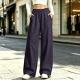thumbnail image 2 of HIPYLO Teen Oversized Wide Leg Pants with High Waistband Tween Sweatpants for Girls in Flowy Fabric Girls Pants, 2 of 6