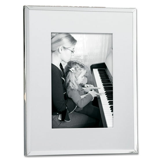 Silver Plated Matted 5x7 Picture Frame