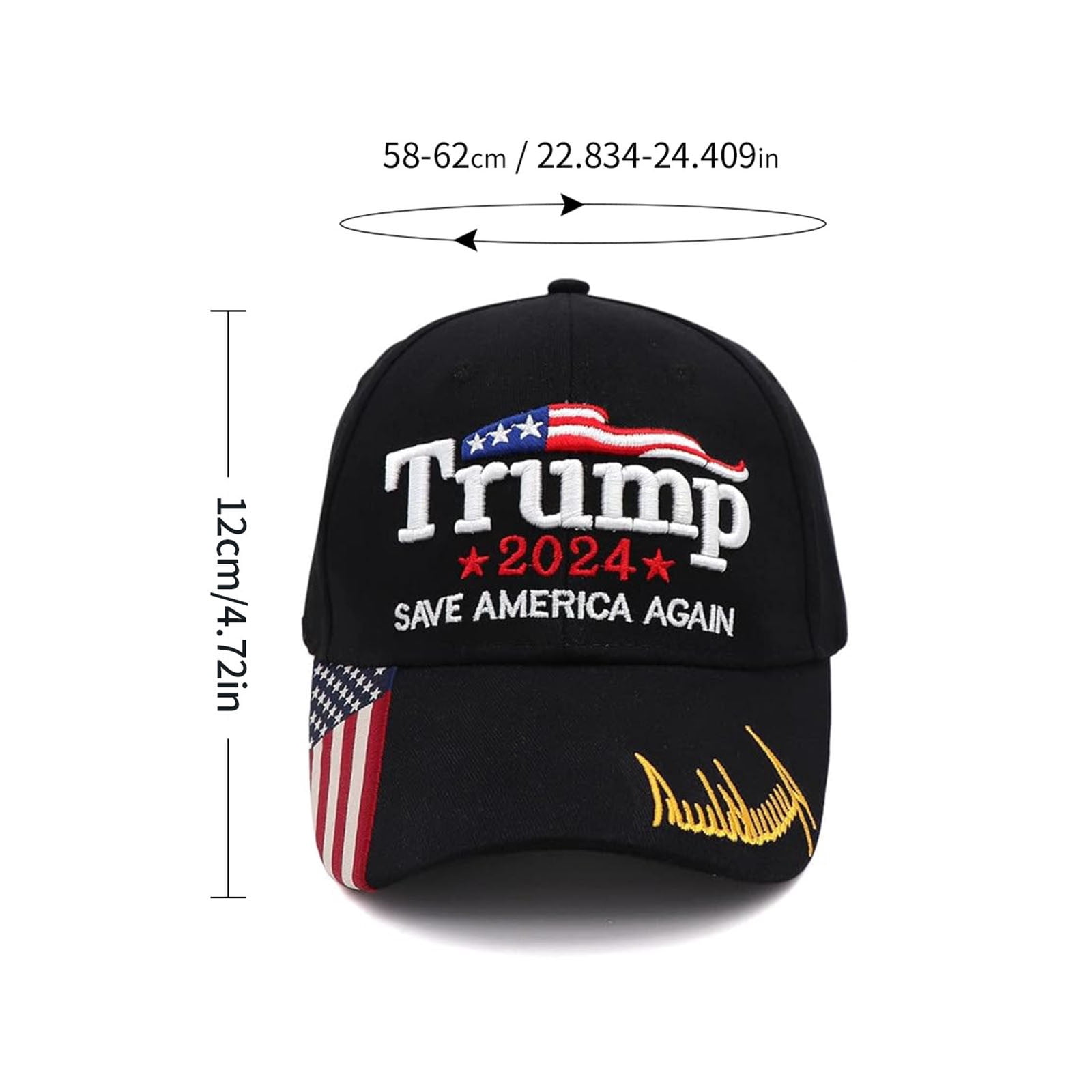 Trump Trump 2024 Hat, Donald Trump Shoes Lace Tag, 50 Pack Trump 