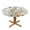 Floral Flowers, variant on Bird Fitted Tablecloth Round with Elastic Edged, Waterproof Wipe Clean Table Cover for Outdoor Indoor Patio Kitchen - Fits Tables 40" to 44" Diameter