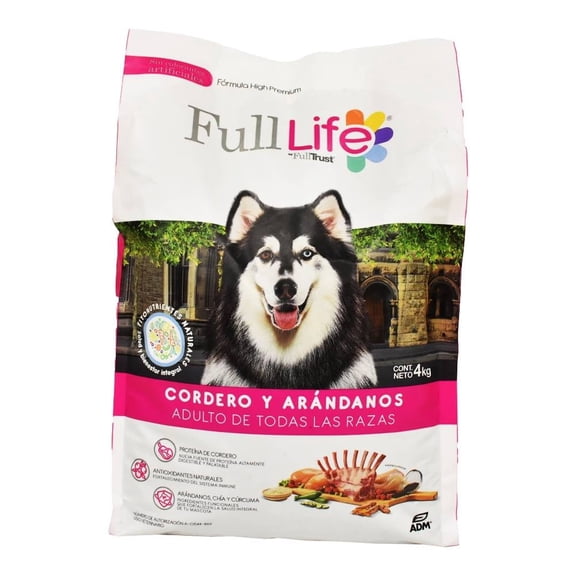 Alimento para Perro Full Life Adulto Todas Las Razas Cordero y Arándanos 4 kg
