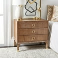 thumbnail image 4 of Safavieh Lorna 3-Drawer Contemporary Night Stand, Natural, 4 of 16