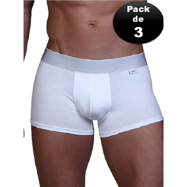 Pack De 3 Boxer Corto 100 Algodon Zaga Zaga Boxer Zaga Trunk Algodon Walmart en linea