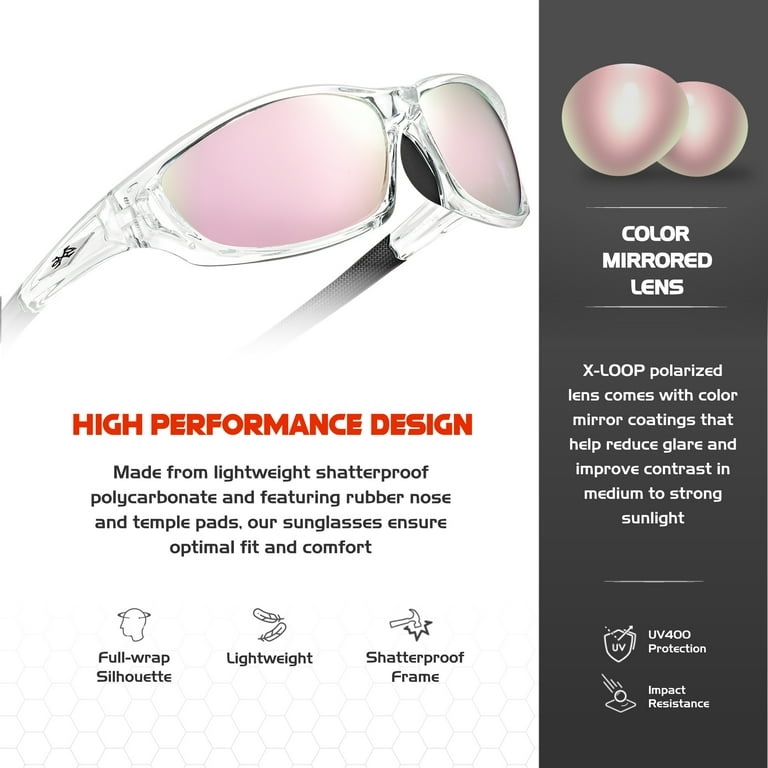 Polarized Sports Wrap Around Sunglasses for Men Baseball Running Cycling Driving Fishing Hiking Golf UV400 Sun Glasses