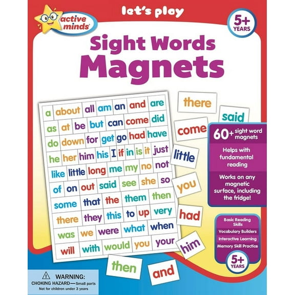 Active Minds Sight Words Magnets, (Hardcover)