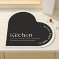 thumbnail image 3 of Heart Shaped Diatomaceous Mud Mat Absorbent Sink Drying Pad for Kitchen Countertop Dish Drainer Fast Drying Non-Slip(Black), 3 of 6
