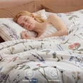 thumbnail image 4 of U by Bedsure 3 Pieces White Floral Comforter Sets, 1 Soft Reversible Botanical Flowers Comforter and 2 Pillow Shams, Full Size, 4 of 7