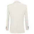 thumbnail image 5 of HBDesign Men's 2 Piece Linen Suit Slim Fit Summer Wedding Business Casual Blazer Pants Set, 5 of 7