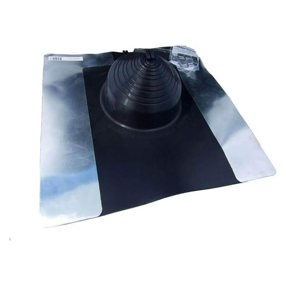 Asphalt Roofing Pipe Flashing - 1/4" to 4-1/2" Boot Flashing (DSR103B) - Black SHR Retrofit - Self-Sealing, 15" Base, 20-Year Warranty