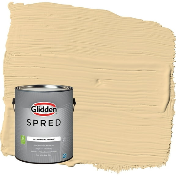 Glidden Spred Spice is Nice / Yellow Flat Interior Paint with Primer, 1 Gallon