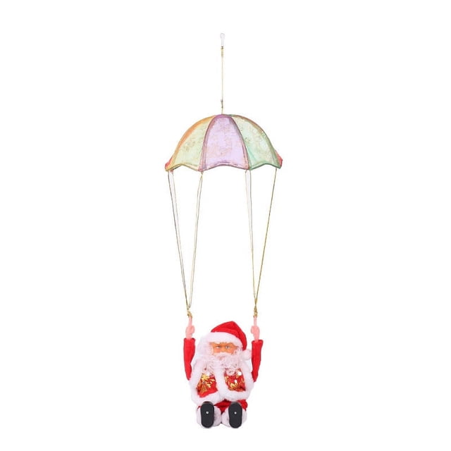 Cuentas de escalada eléctricas, escalera de escalada, paracaídas, Papá Noel, chimenea de escalada, regalos decorativos navideños, juguetes eléctricos