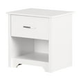 thumbnail image 2 of South Shore Fusion 1-Drawer Nightstand - End Table with Storage for Adult, in Pure White, 2 of 12