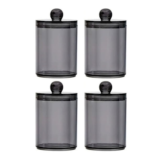 Frascos Apilables Dispensadores con Tapas de Almacenamiento para Hisopos, Bolas de Algodón, Almohadillas y Paquetes de Hilo Dental
