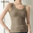 thumbnail image 2 of Womens Ladies Thick Strap Low Cut Tight Slim Fitted Sporty Workout Tank Tops, 2 of 5