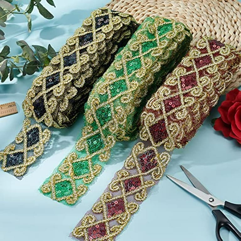 Sequin sale lace ribbon