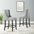 thumbnail image 7 of Baron Counter Stool Upholstered Fabric Set of 2 Light Gray, 7 of 7