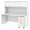 White, variant on Studio C 72W Office Desk with Hutch and Drawers in White - Engineered Wood