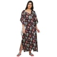thumbnail image 4 of Moomaya Robe Maxi Kaftan de Maternité Longue pour Femmes à Manches Kimono Boutonnée, 4 of 5