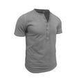 thumbnail image 6 of Mens Crew Neck T Shirts Royal Blue Shirt Mens Xxxl T Shirts White Men Undershirt Ｔshirt Mens Casual Short Sleeve Henley Shirts, 6 of 7