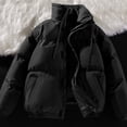 thumbnail image 4 of Womens Puffer Jacket Full Zip Winter Quilted Bubble Padded Coat High Neck Windproof Long Sleeve Outerwear, 4 of 5