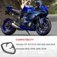 thumbnail image 4 of Poignée de Main pour Motocyclette Compatible avec Yamaha YZF-R7 YZF R7 2021-2024 Kawasaki Z800 Z1000 ZX6R 10R, Guidon de Réservoir avec Barre d'Appui, Accoudoir, Poignée d'Essence Noire., 4 of 6