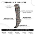thumbnail image 3 of Lsque Bright Insects Pattern Sport Compression Socks for Men & Women 15-20 mmHg Knee High Nurse Pregnant Running Medical and Travel Athletic, 3 of 6
