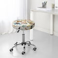 thumbnail image 4 of Uemuo Dogs Funny Pets Pattern Round Bar Stool Seat Covers Washable Stool Cushion Slipcover Elastic Bar Chair Covers-14 inch, 4 of 7