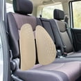 thumbnail image 4 of funtasica Universal Car Lumbar Support Pillow Improve Posture Soft Back Pad Fit for Car Beige, 4 of 5