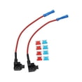 thumbnail image 1 of Kit de adaptador de fusible mini, conector de portafusibles, 2 paquetes, portafusibles de cuchilla DC 32V con 8 fusibles (10A+15A), 1 of 7