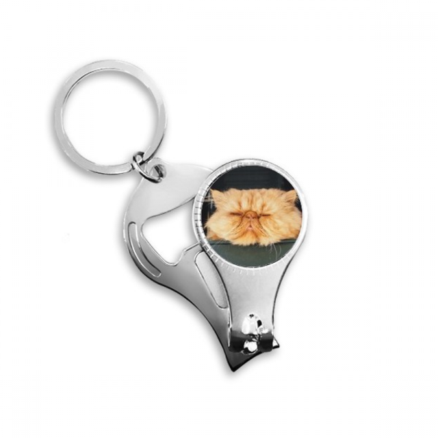 Llavero anillo cortaúñas Matar animales gracioso gato amarillo Unbranded