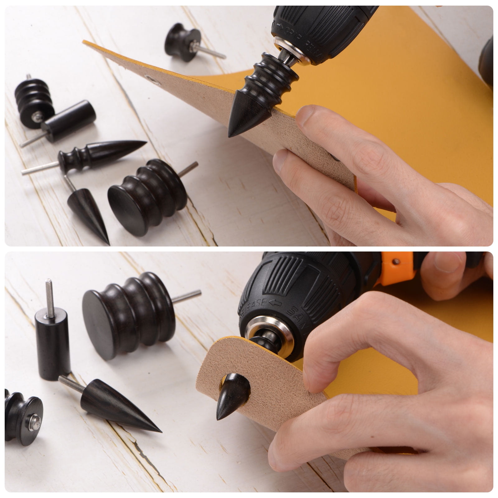 Leather Burnisher Bits 10 Type Leather Burnishing for Leather Working Craft