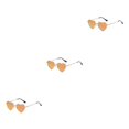 thumbnail image 2 of Gafas de sol en forma de corazón Sonducket Marco de metal dorado Lentes Tac reflectantes rojas, 2 of 6
