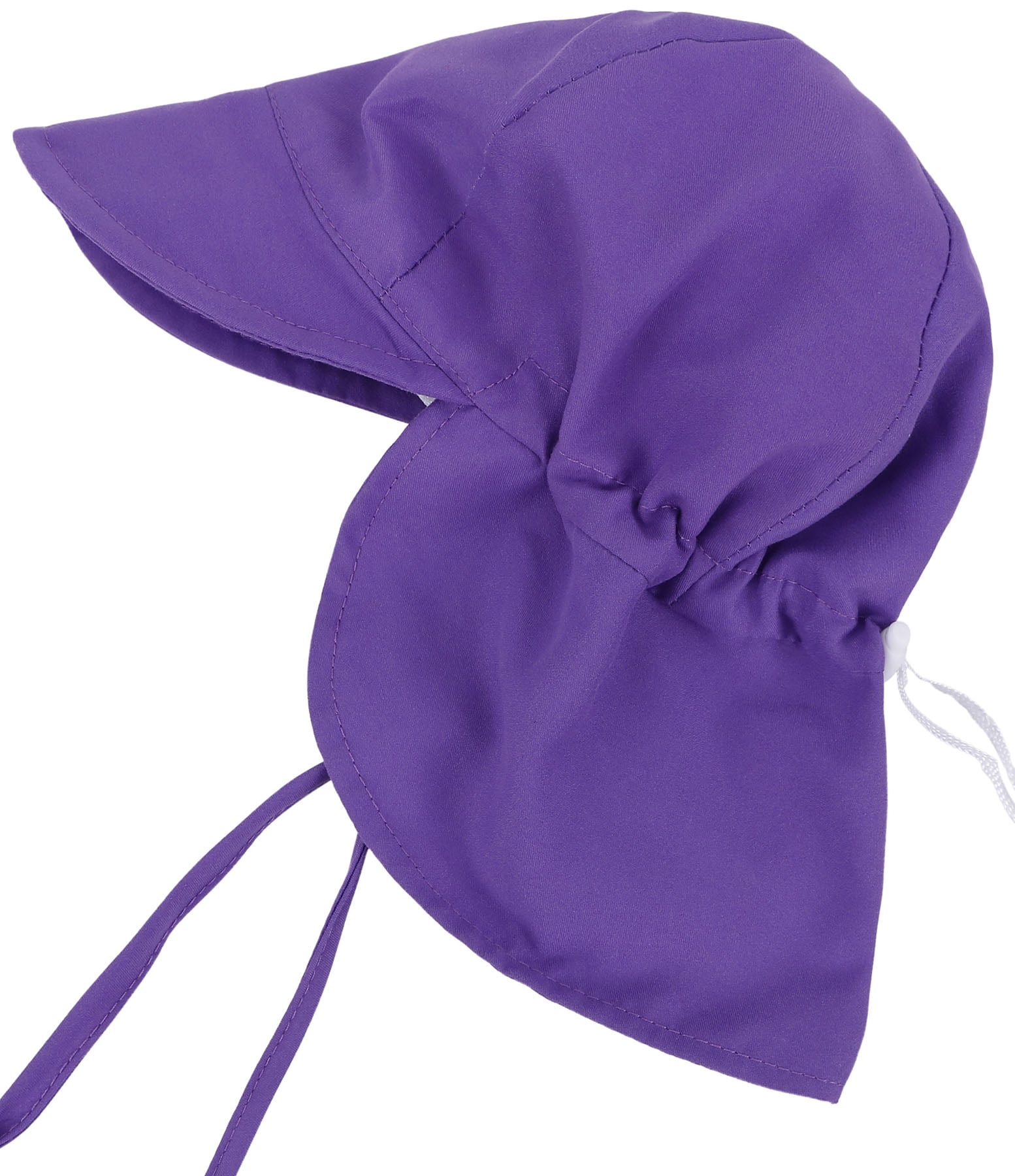 UPF 50+ UV Ray Sun Protection Baby Hat w/ Neck Flap & Drawstring,Purple