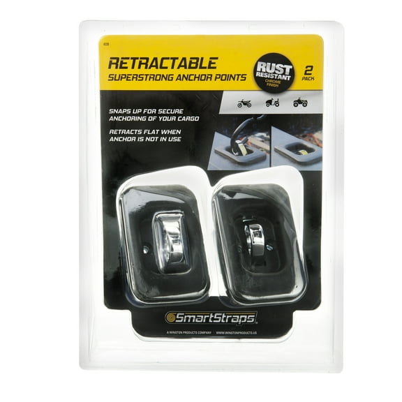 SmartStraps Pop up Anchor Points, Light Duty, Chrome, 220, 2 Pack