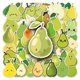 thumbnail image 1 of Paquete de pegatinas con forma de pera, 50 unidades, bonitas frutas verdes, impermeables, 1 of 2