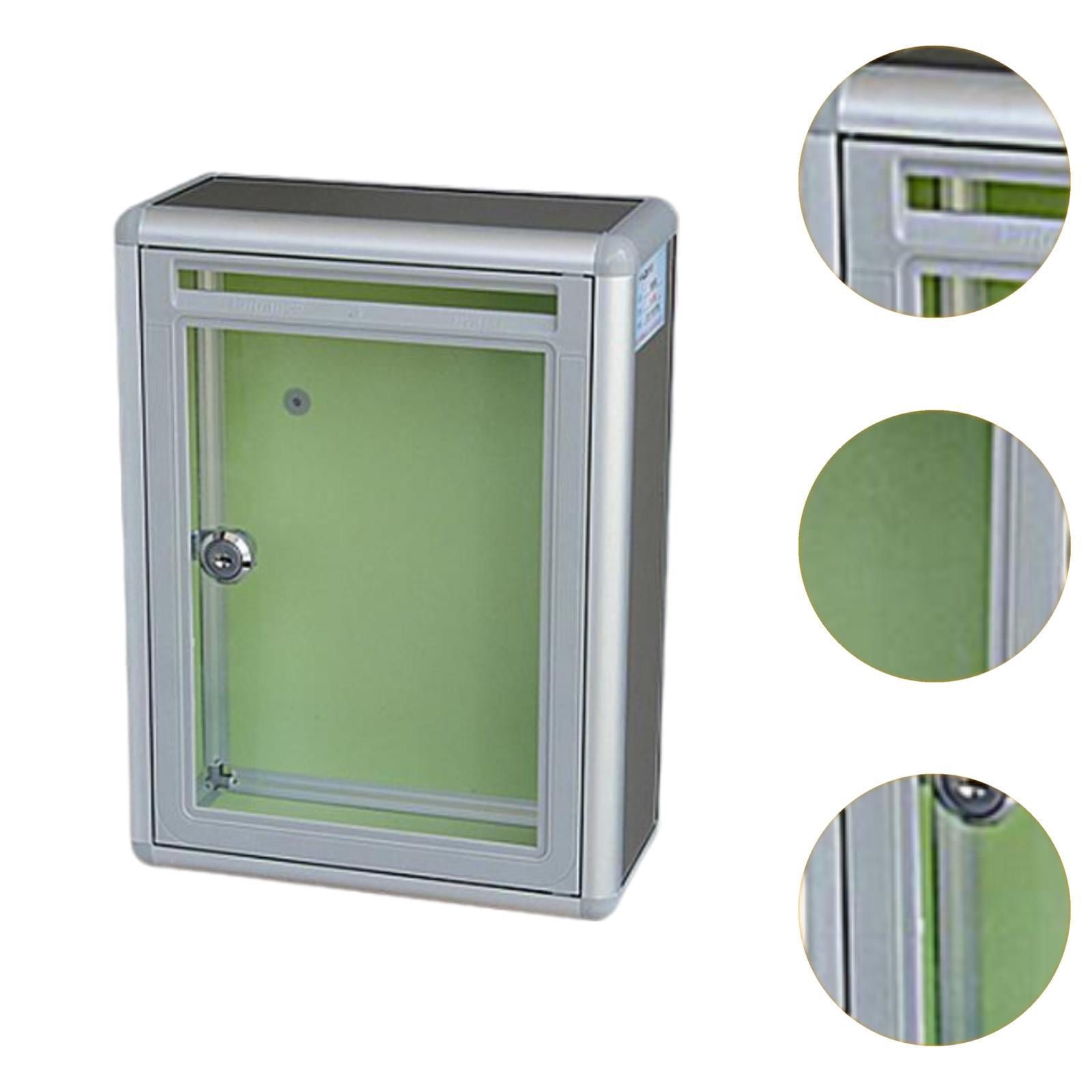 Baoblaze Clear Multifuctional Locking Mailbox for Business front port